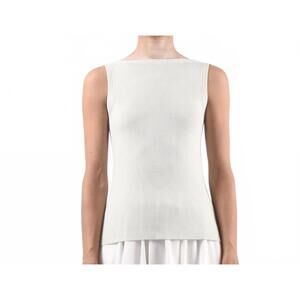 NEW LARS ANDERSSON boat neck cropped sleeveless top in luce